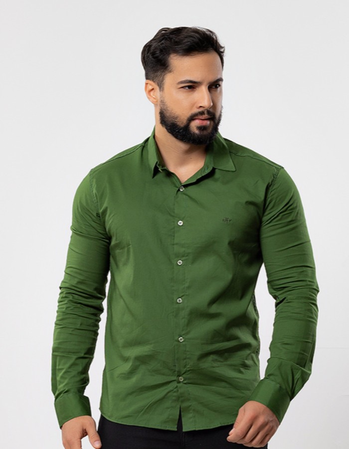 Camisa Manga longa Algodão Elastano-2