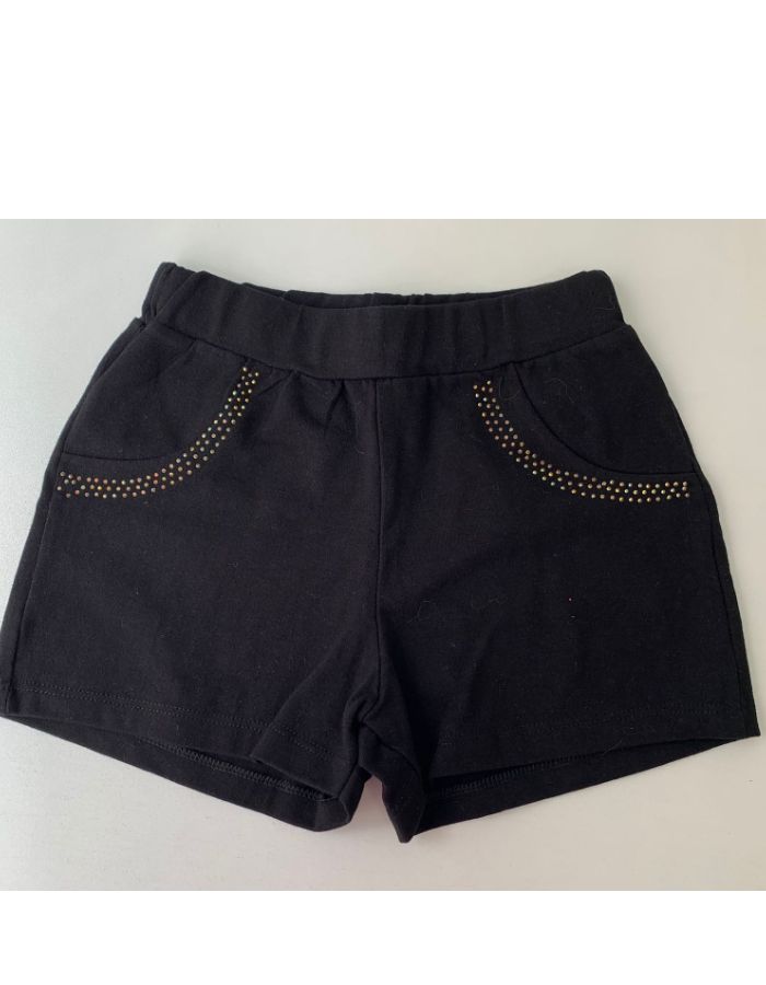 SHORT COTTON ROLU COM STRASS