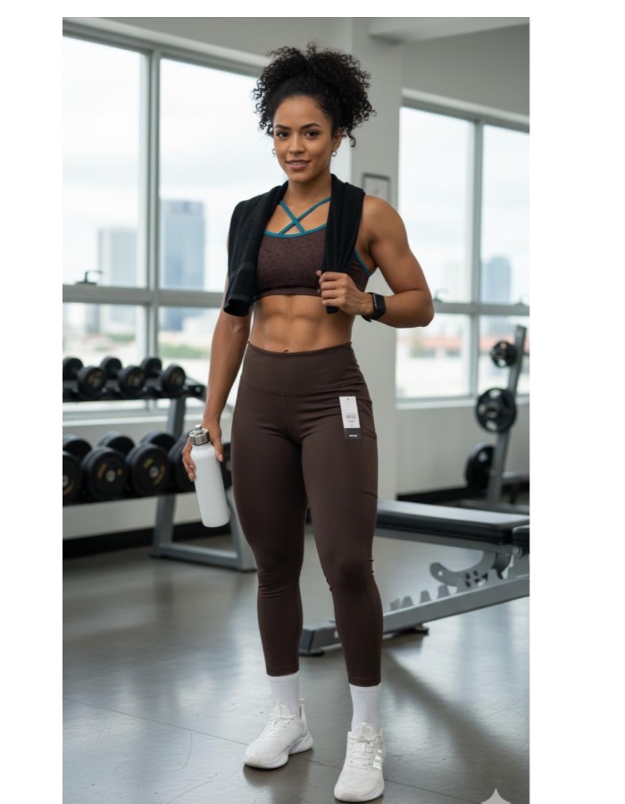 CONJUNTO DE CALÇA COM BOLSO E TOP