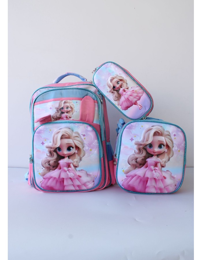 Kit mochila escolar com led