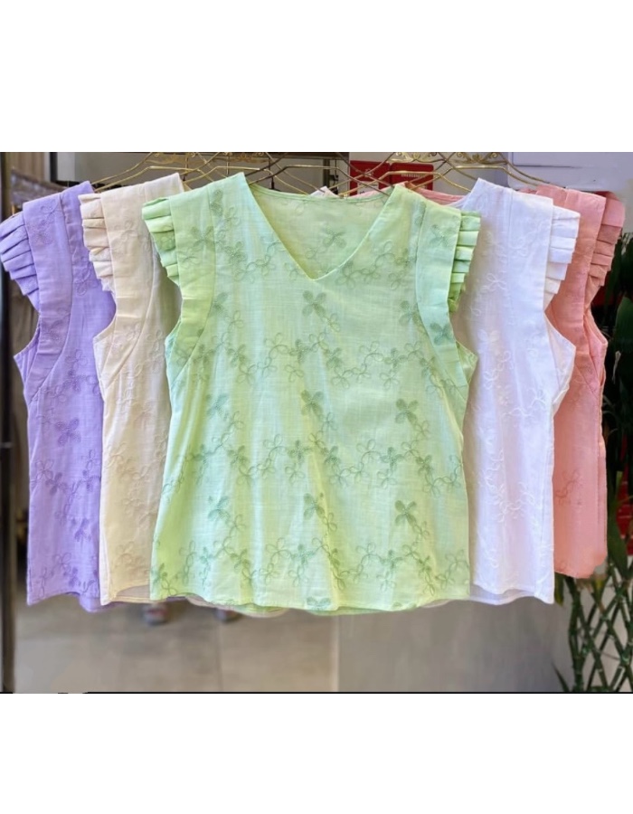 Blusa regata com bordado 