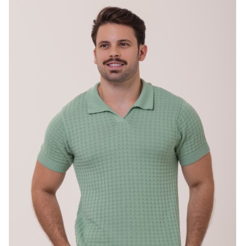 CAMISA GOLA V TRICOR PUNHO E GOLA