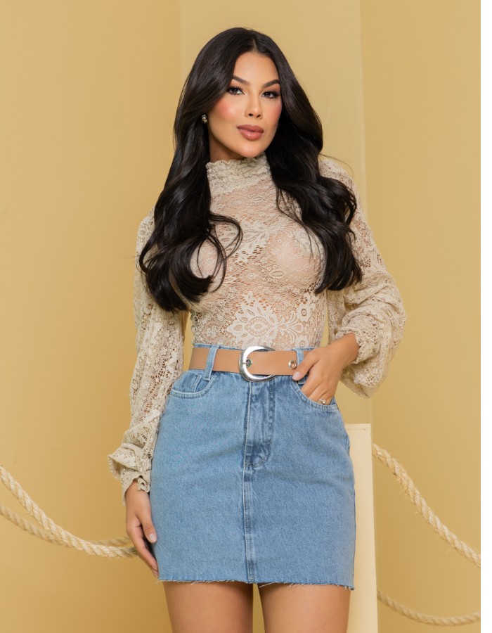 SAIA CURTA FEM 100% ALGODÃO