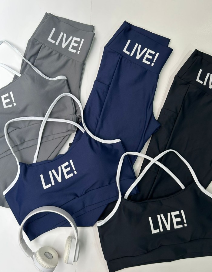 CONJUNTO CALÇA BOLSO TOP ALÇA LIVE PLUS