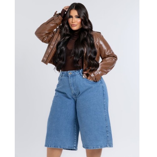 JORTS AMPLO MARMORIZADO 100%