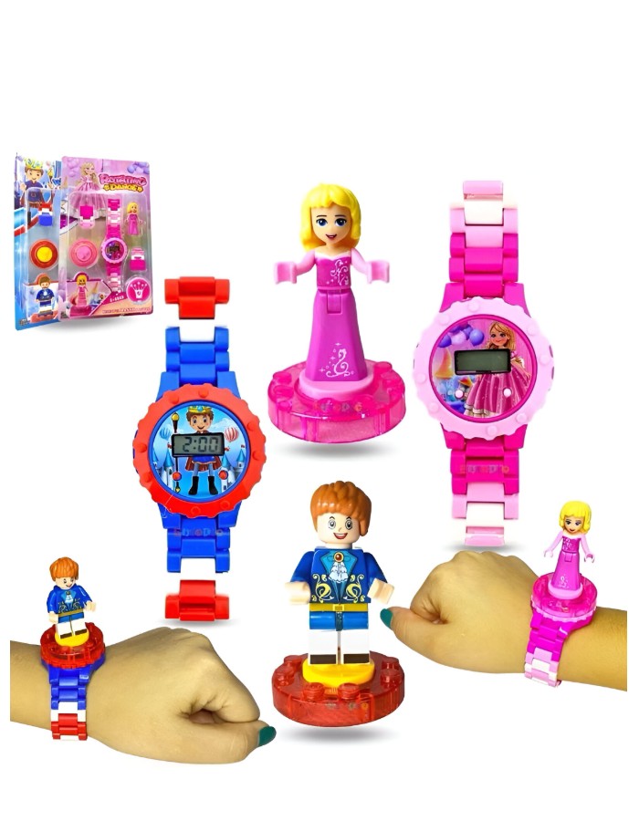 KIT RELOGIO LEGO MENINO E MENINA