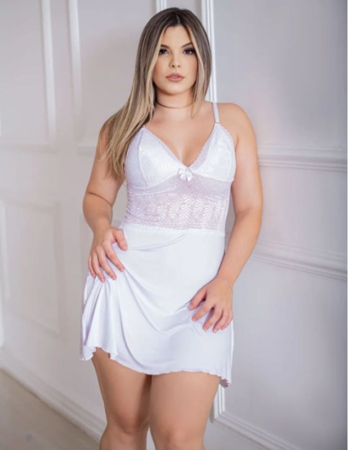 CAMISOLA RENDA NO BUSTO REF: 1242