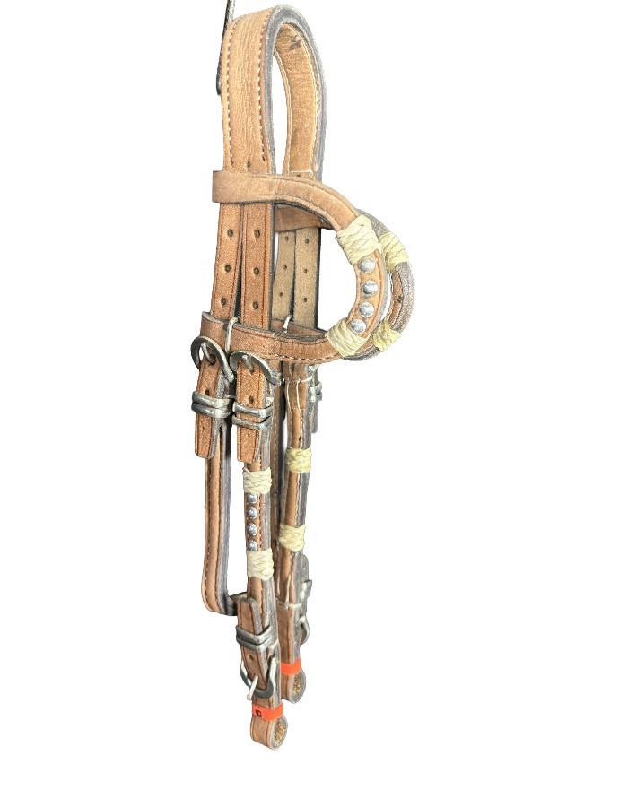 CABEÇADA PÔNEI ORELHINHA BOTÃOZINHO C/ NÓ