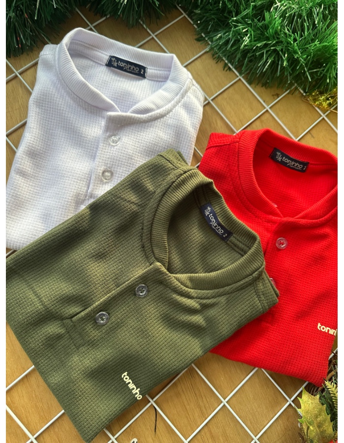 CAMISA ISAAC TEXTURIZADA EM GOLA PORTUGUESA