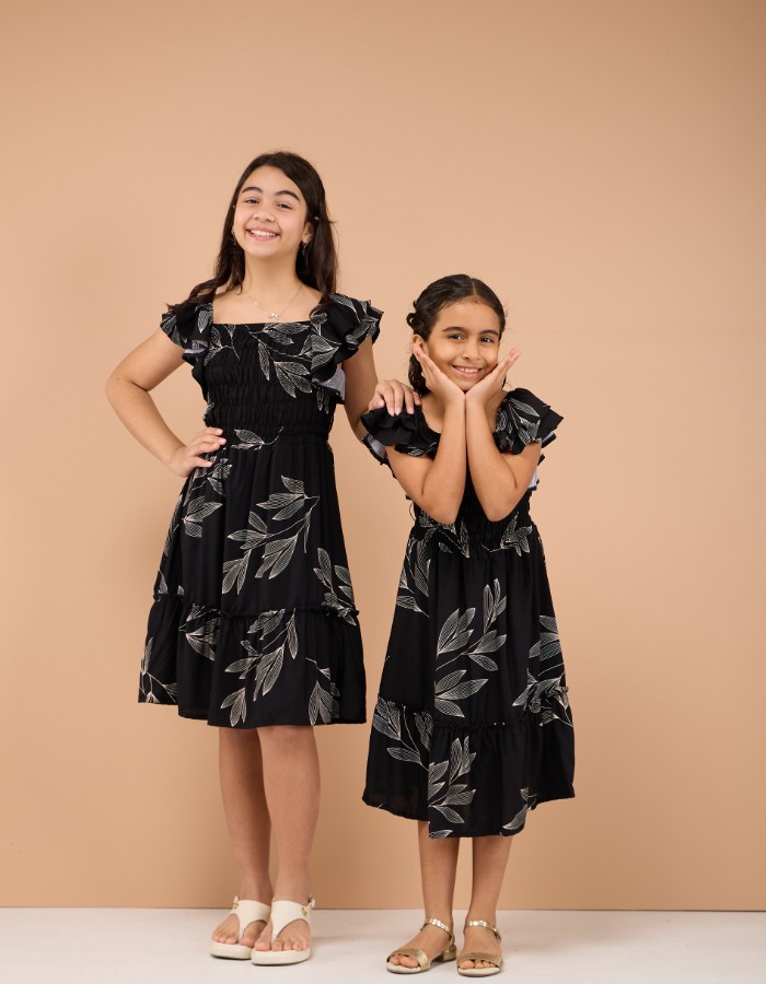 VESTIDO LASTEX BABADO NO OMBRO (TEC. VISCOLINHO)