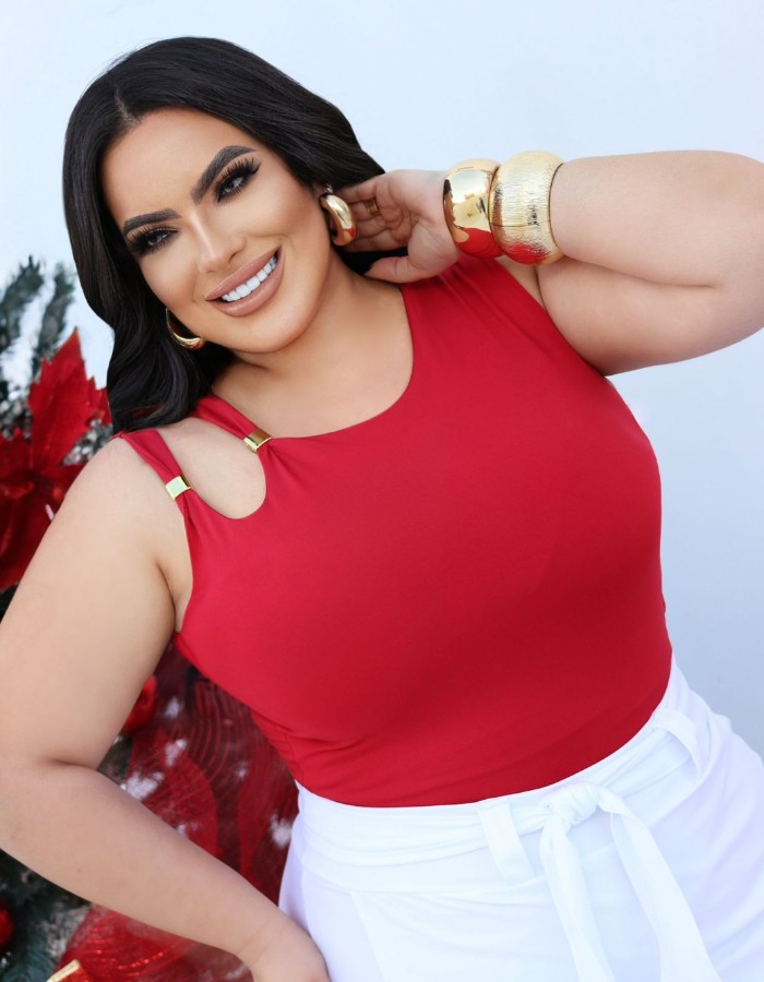 bory decote gota com fivelas pingos dourado