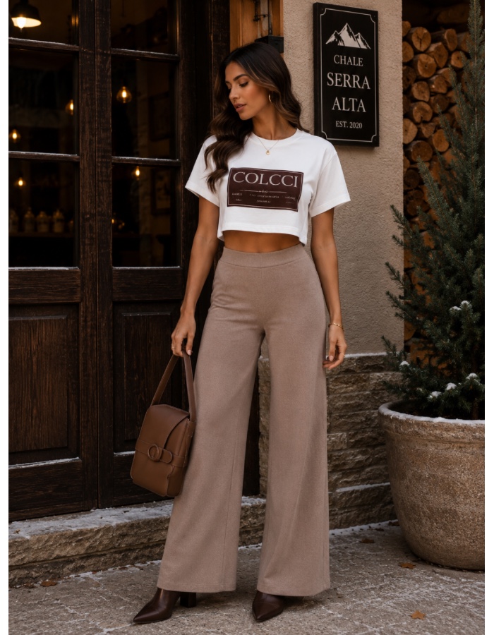 Calça Flare Cos Alto 