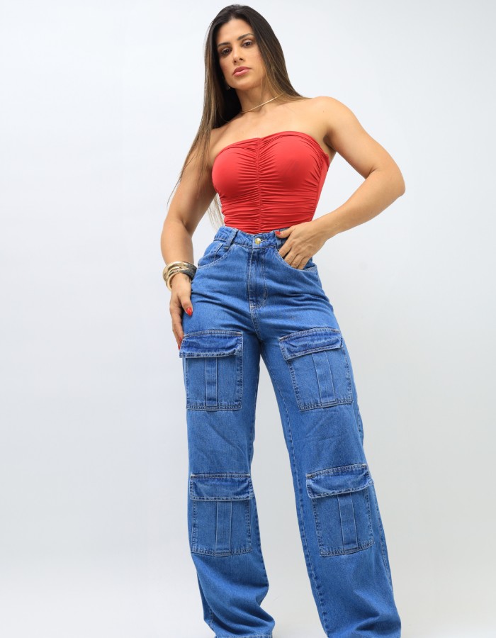 CALÇA CARGO 4 BOLSOS