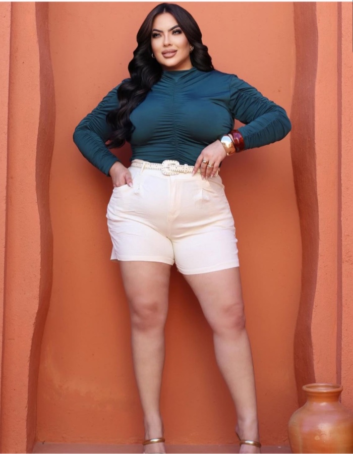 Cropped Valentina c/ detalhe franzido 