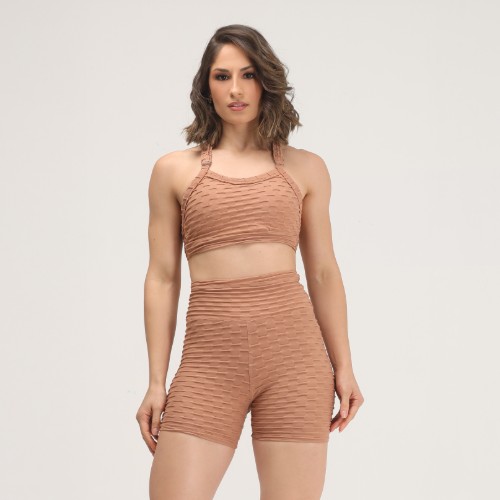 CONJUNTO SHORT TECIDO BOLHA