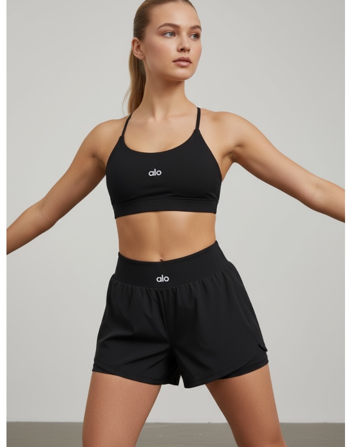 Conjunto de short short em poliamida alo ( Solicite cores) 