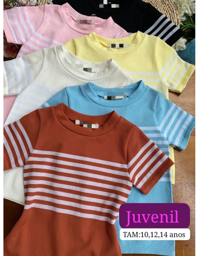 Blusa canelada juvenil 