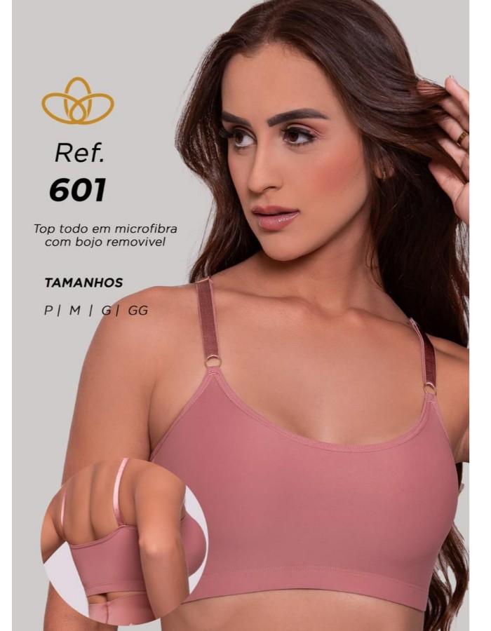top com bojo em microfibra alça sutian