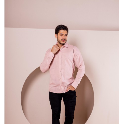 CAMISA MANGA LONGA LINHO GOLA TRADICIONAL