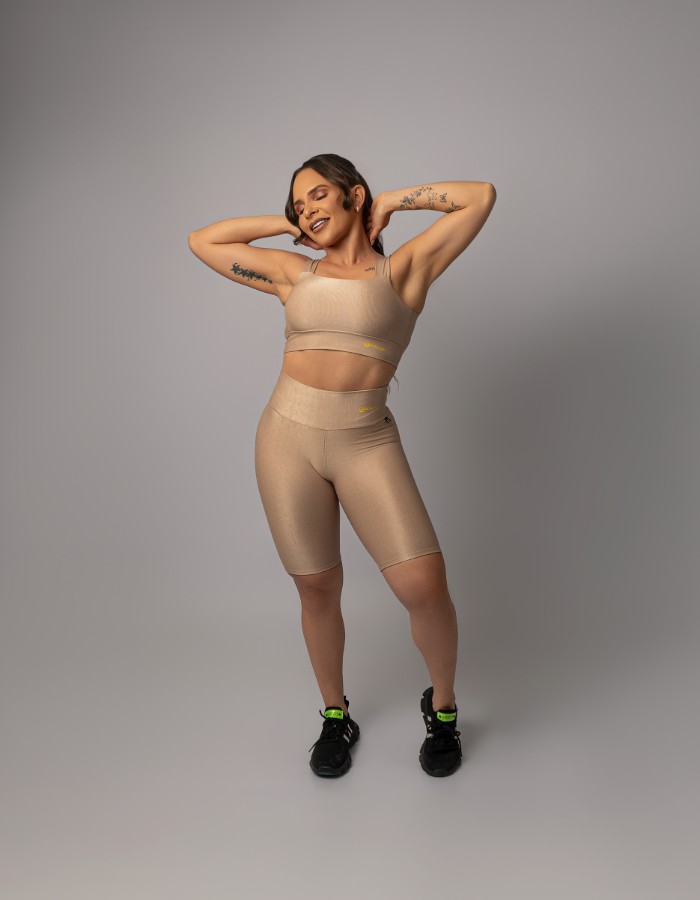 Conjunto de short caneladinho (Solicitar cores) 