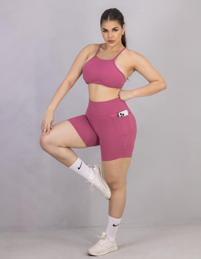 CONJUNTO TOP CLAUDIA SHORT BOLSO