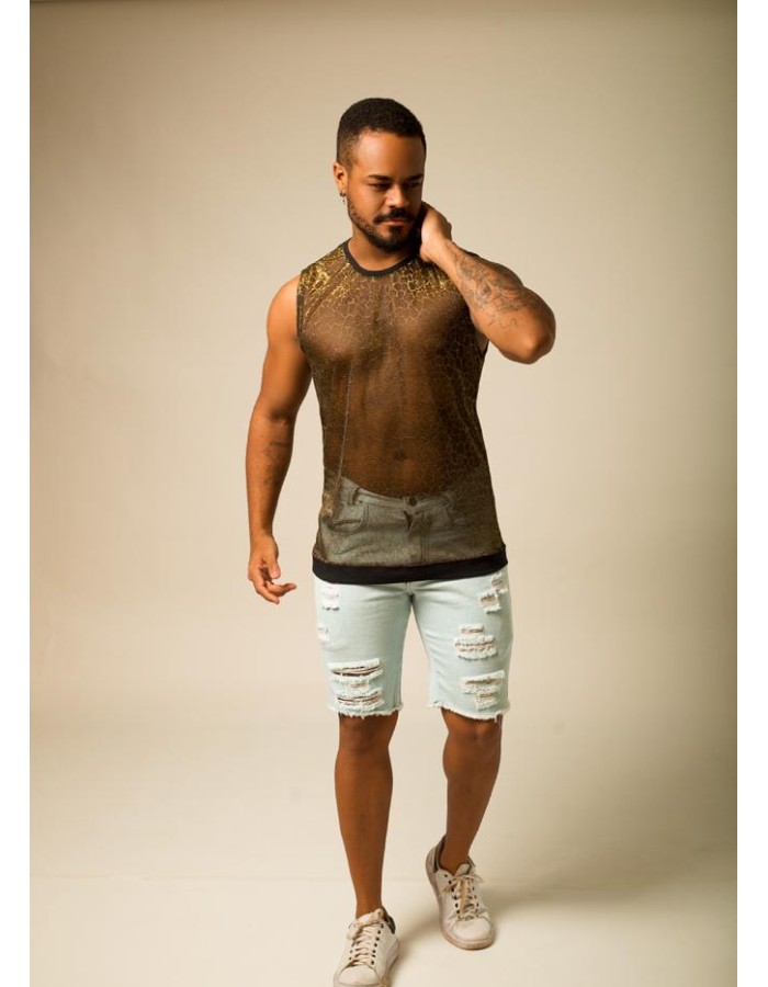 Regata Machão Com Brilho