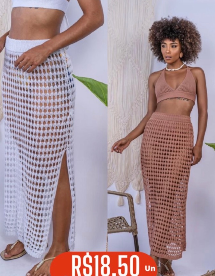 Saia de crochê 