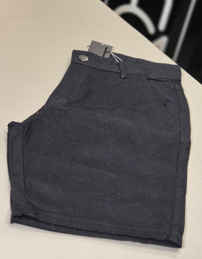 BERMUDA 100% ALGODÃO PRETO