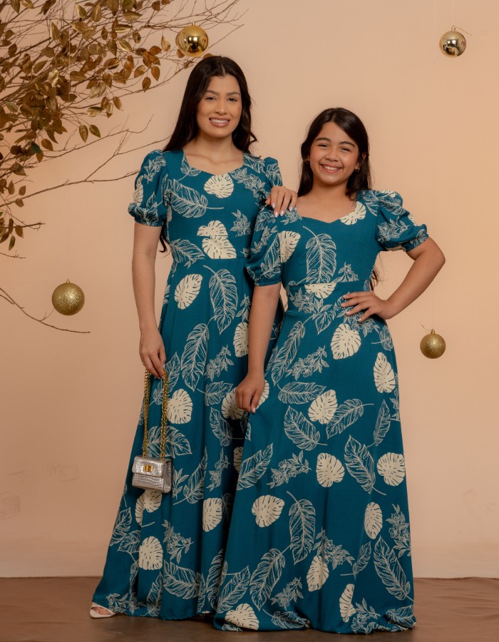 VESTIDO LONGO SAIA GODÊ( TEC. VISCOLINHO )