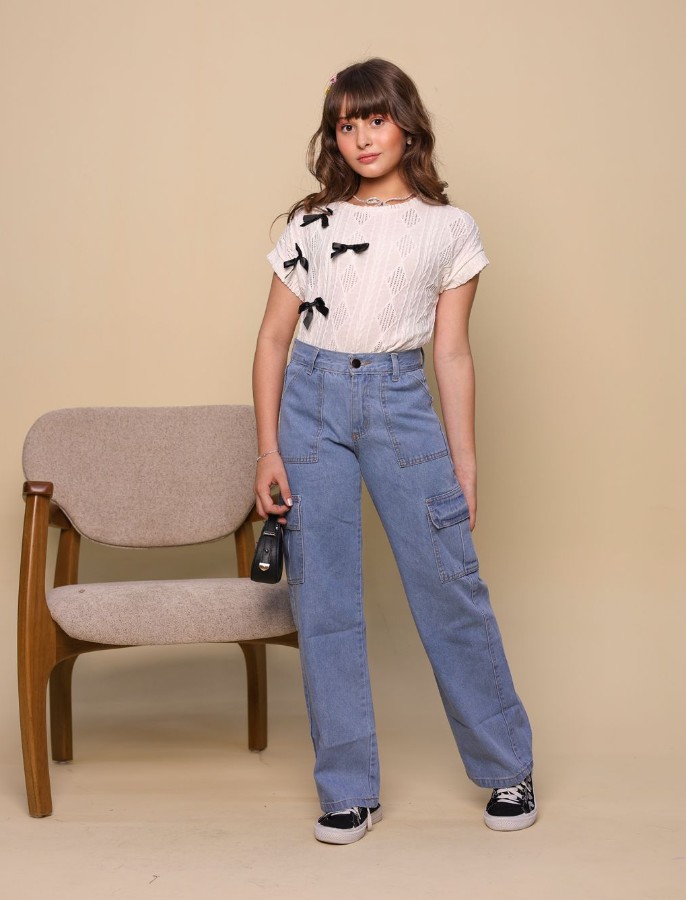 CALÇA JUVENIL CARGO BOLSO QUADRADO