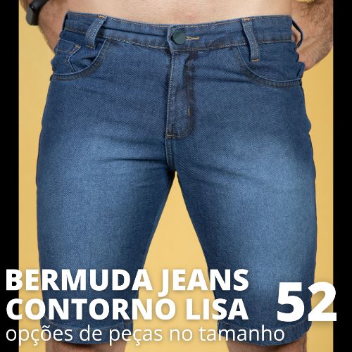 Bermuda jeans contorno Plus size 52