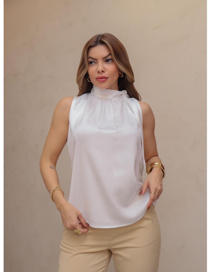 Blusa Tecido Crepe seda Acetinado