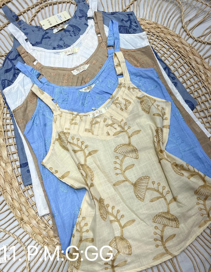 CAMISETA TECIDO LINHO BORDADA 