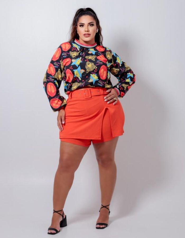 Semi cropped c/ detalhe em punho 