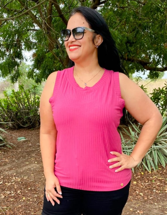 Regata em Malha Canelada