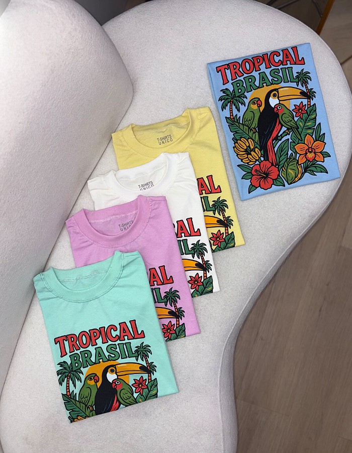 T-SHIRT DE ALGODÃOTROPICAL BRASIL