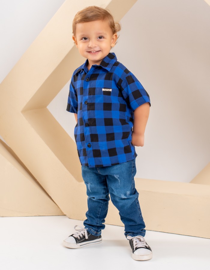 CAMISA XADREZ 1 AO 10 ANOS