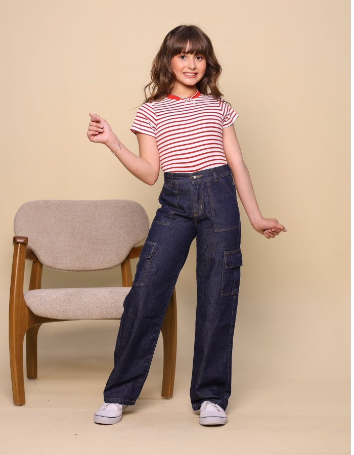CALÇA JUVENIL CARGO BOLSO QUADRADO