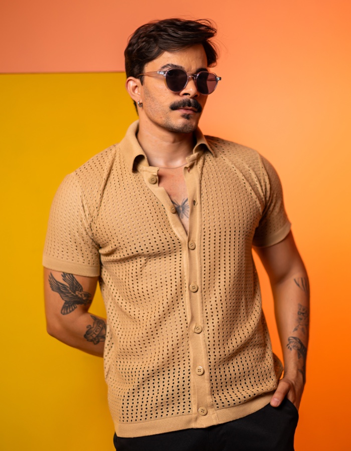 CAMISARIA TRICOT TEXTURE