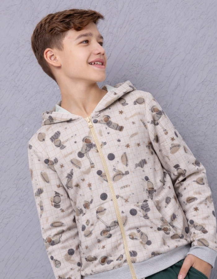 CASACO ZÍPER MASCULINO ESTAMPADO