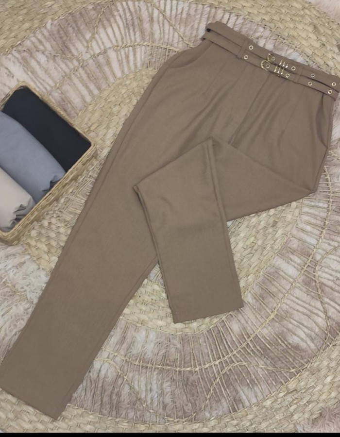 CALÇA ALFAIATARIA COM 2 CINTOS COR DA PEÇA