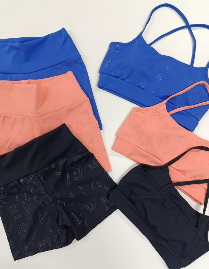 CONJUNTO SHORT CURTO E TOP ALÇA LIVE PLASTISOL