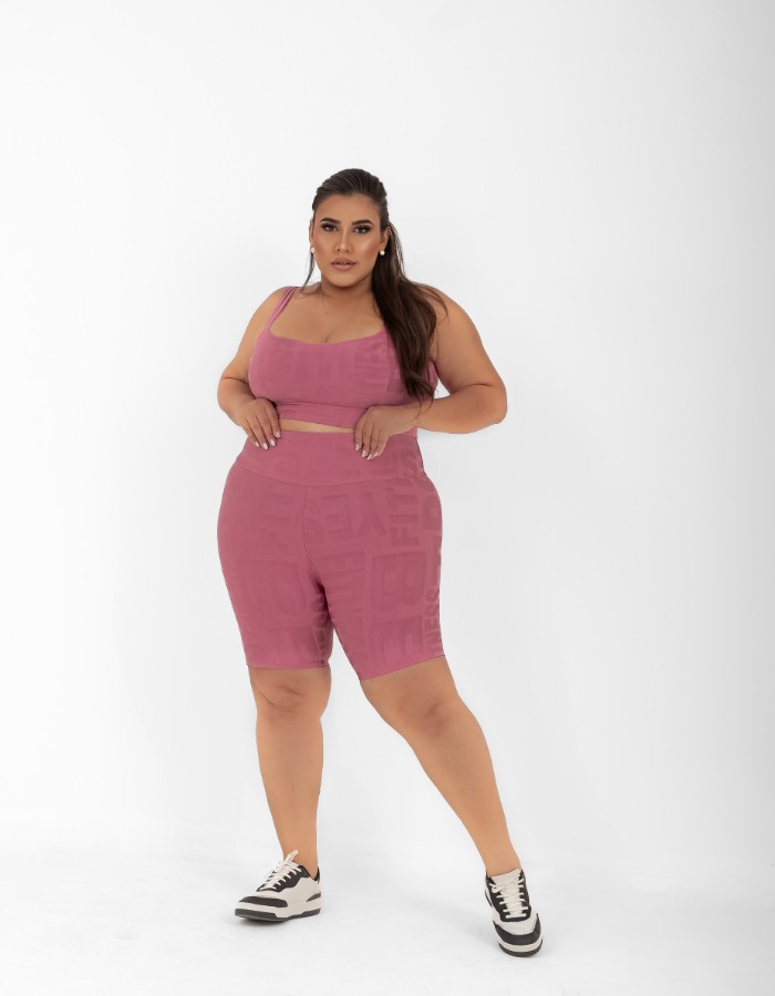 CONJUNTO SHORT LETRA COM TOP DE ALÇA LARGA
