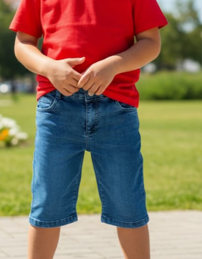 BERMUDA JEANS COM LYCRA 