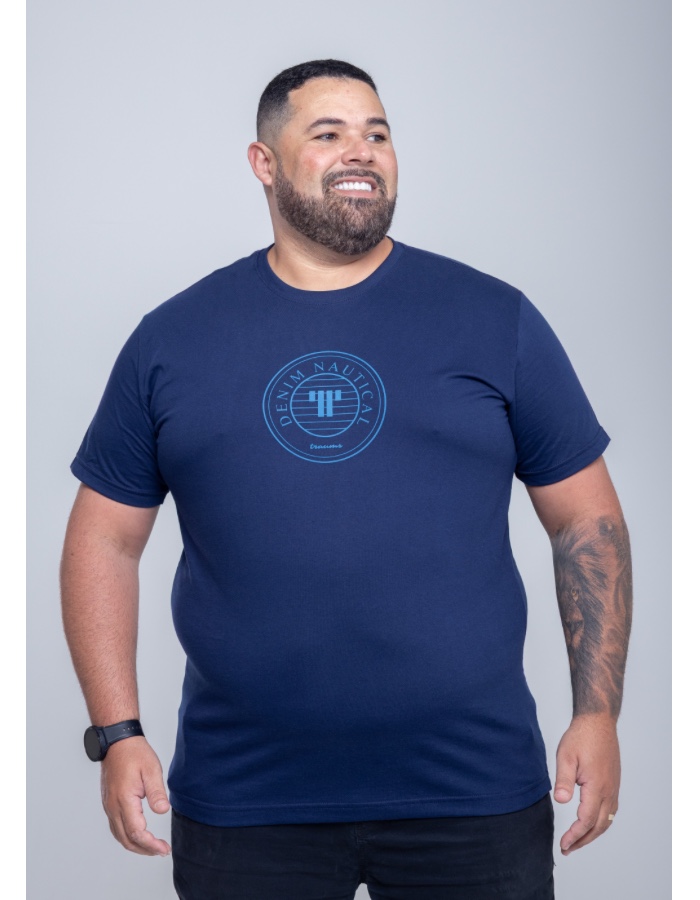 GOLA REDONDA ESTAMPADA PLUS SIZE