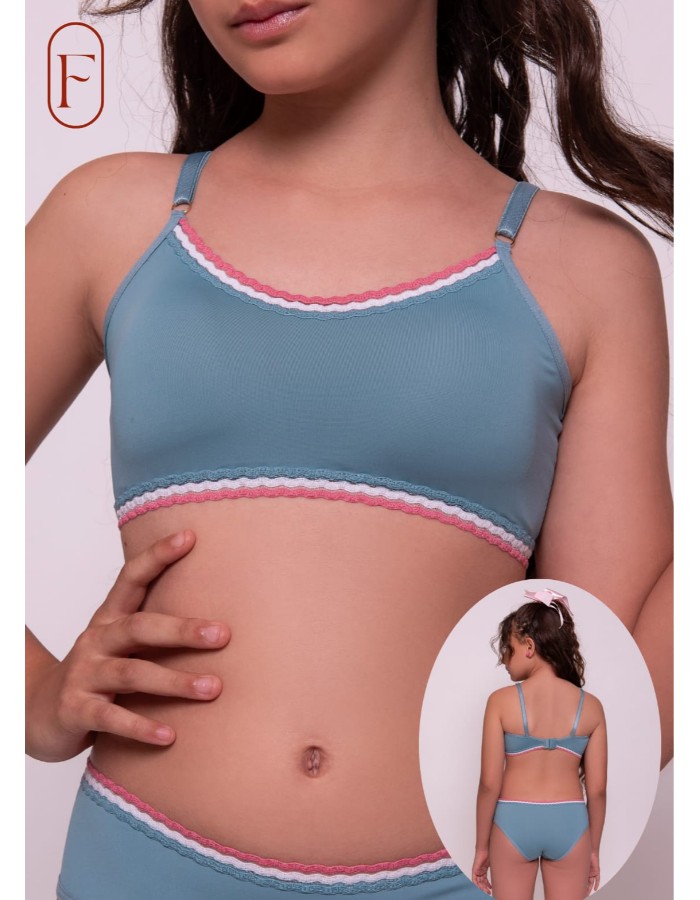 Conjunto menina moça com bojo removivel 