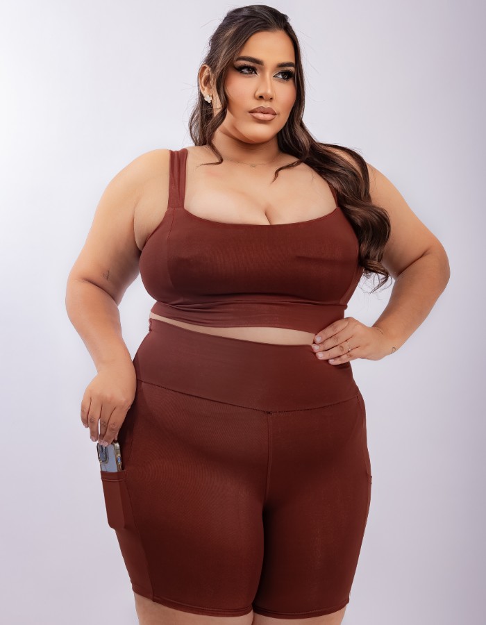 SHORT POLIAMIDA GRAMATURA 300 COM BOLSO