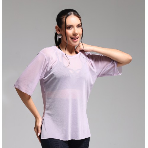 BLUSA TULE COM MANGA