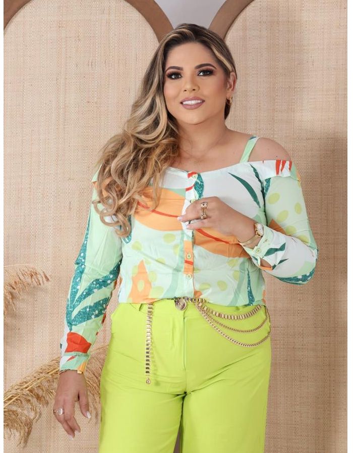 Bl. Manga longa ombro á ombro 