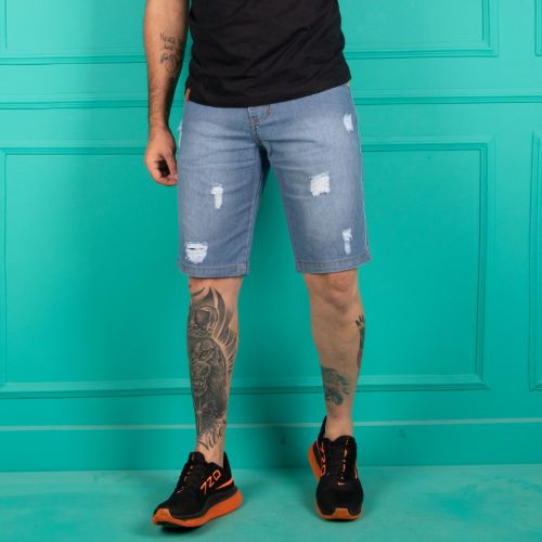 Bermuda jeans diferenciada